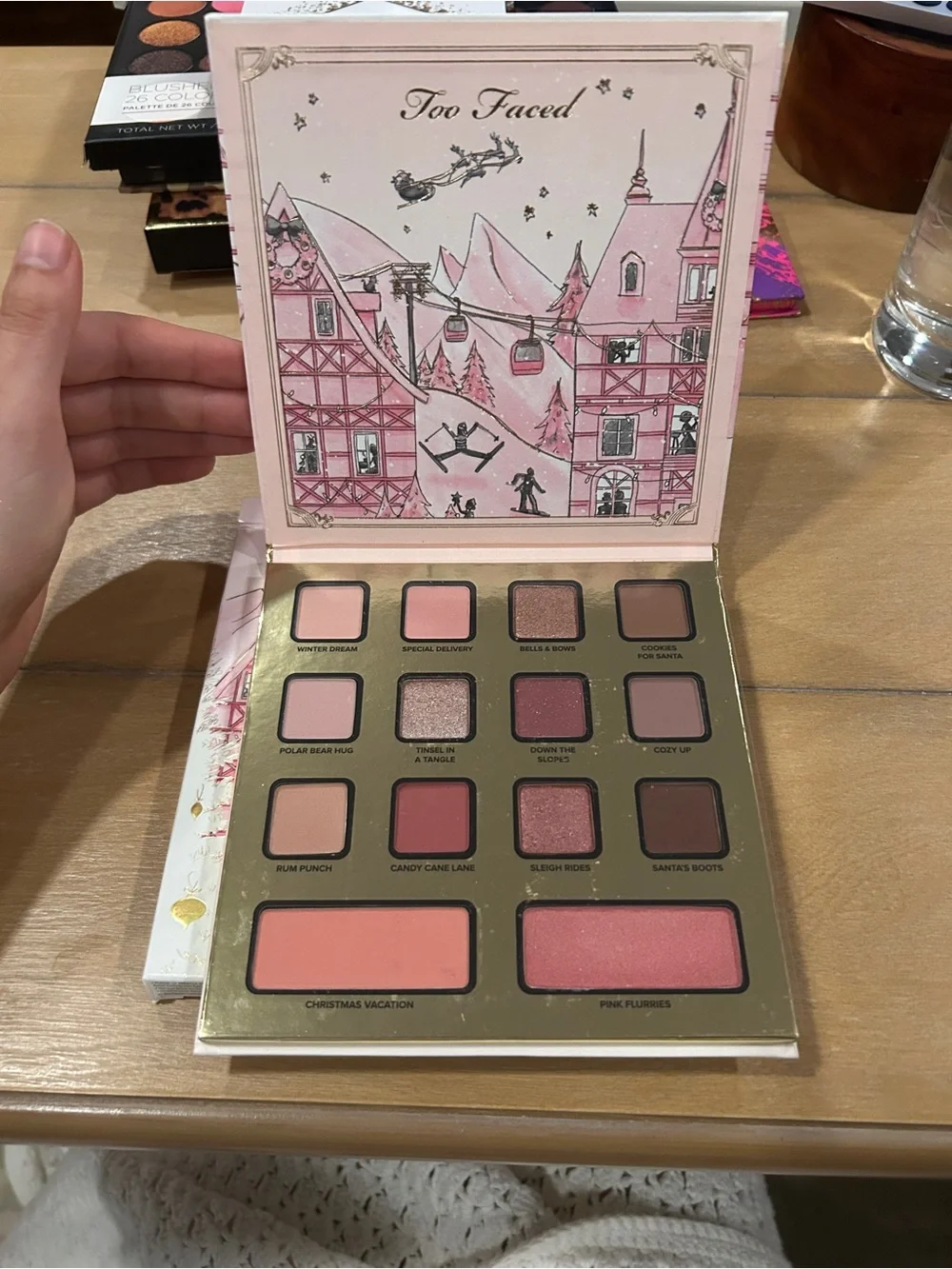 Too Faced Christmas in the Alps Eyeshadow Palette - Pink, White & Gold Accents